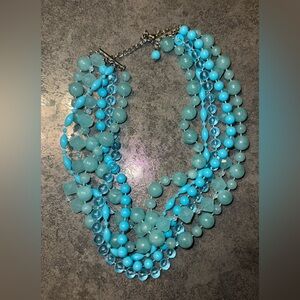 Elegant Blue Beaded Necklace